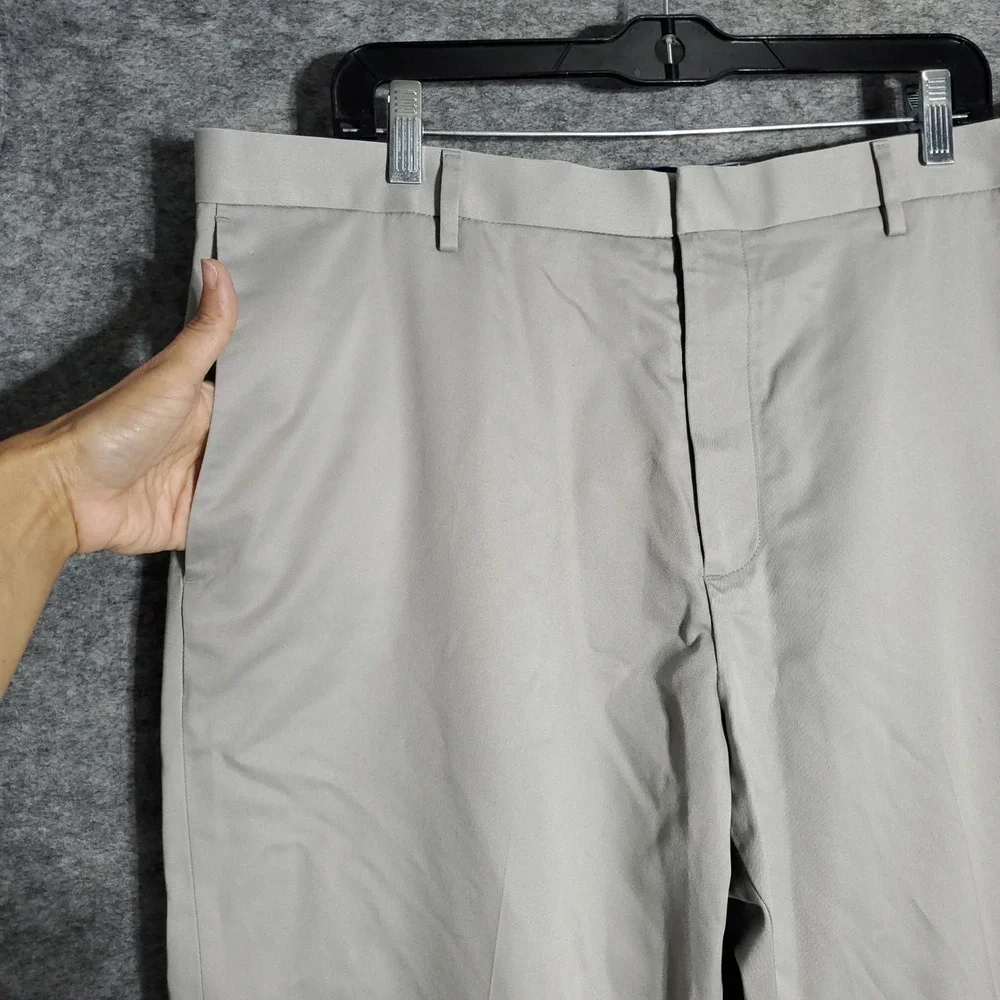 Banana Republic Dress Pants Mens 38x34 Light Gray Non Iron Tailored Slim Fit Pro